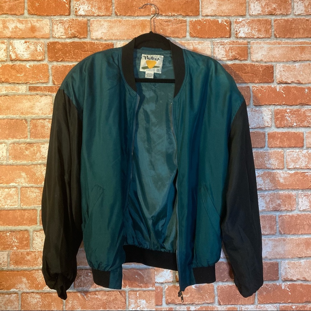 VINTAGE silk bomber jacket